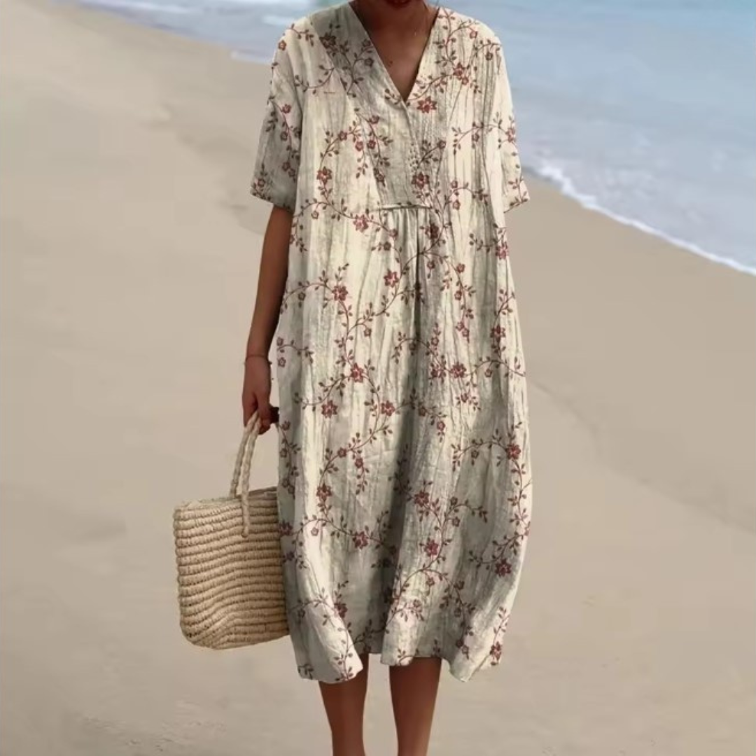 Marlee™ | Soft Breeze Floral Midi Dress