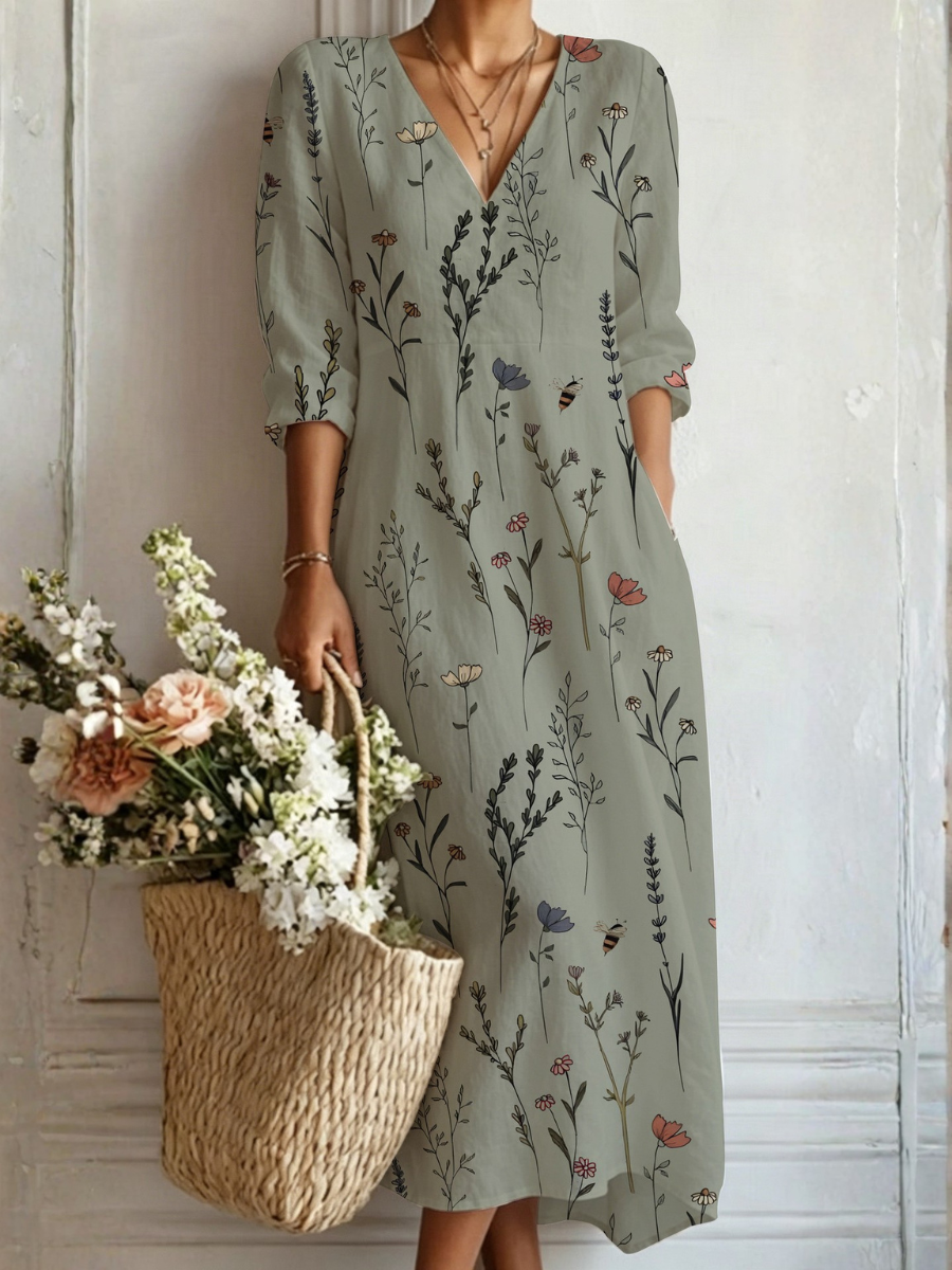 Sage | Botanical Maxi Dress