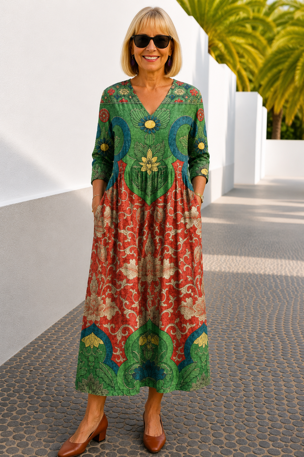 Judith Vintage Floral Maxi Dress