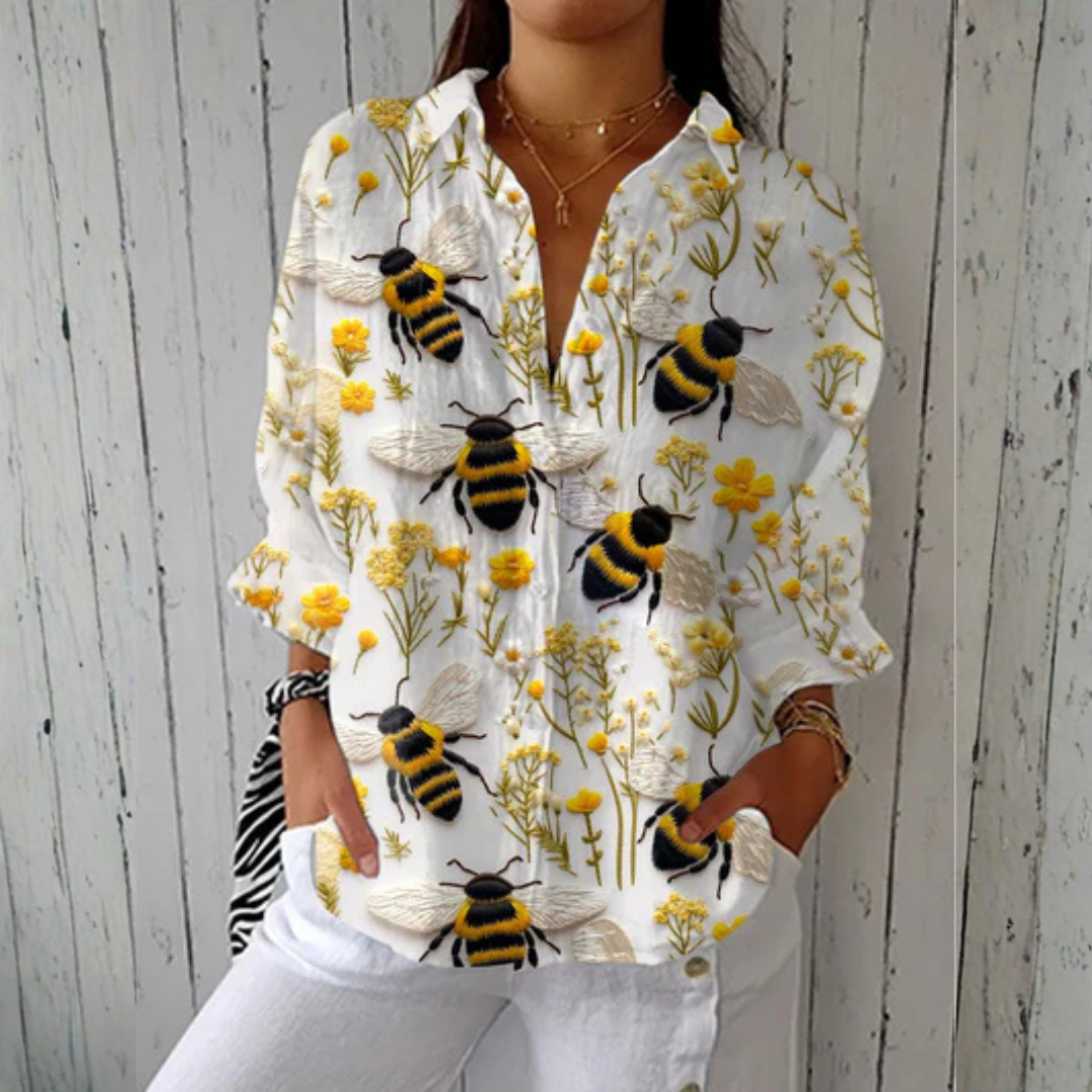 Nathalie Golden Bee Blouse detail