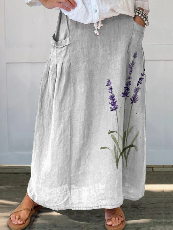 Lightweight Printed Skirt