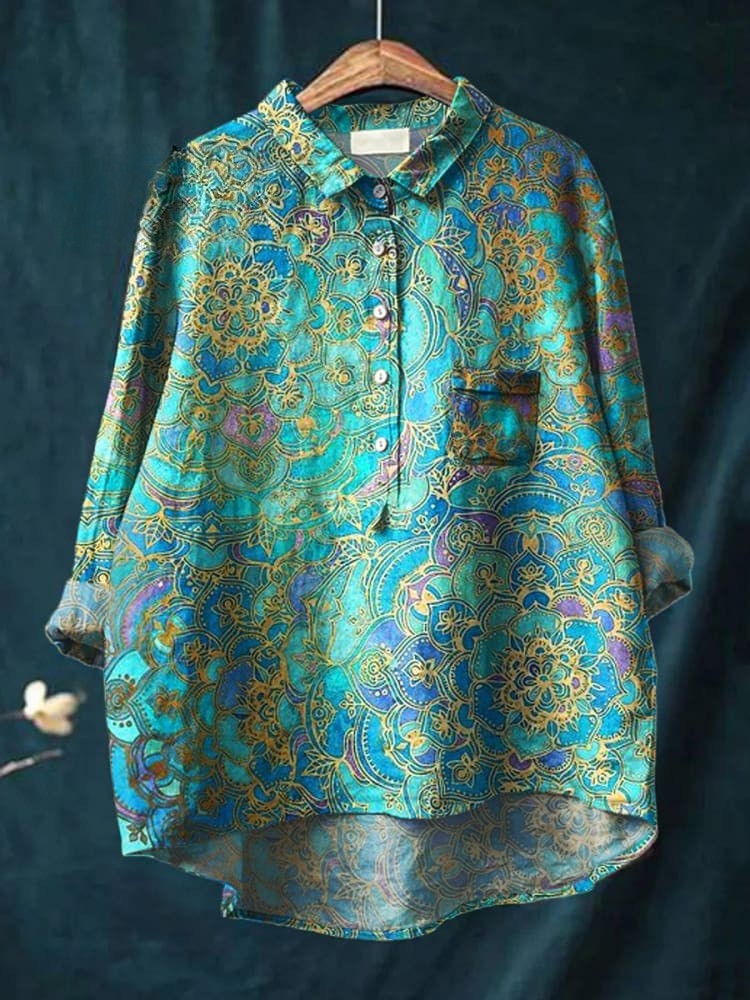Amelia | Mandala Print Shirt