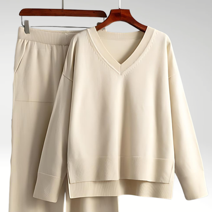 Charlotte | Conjunto de Dos Piezas Luxe con Escote en V
