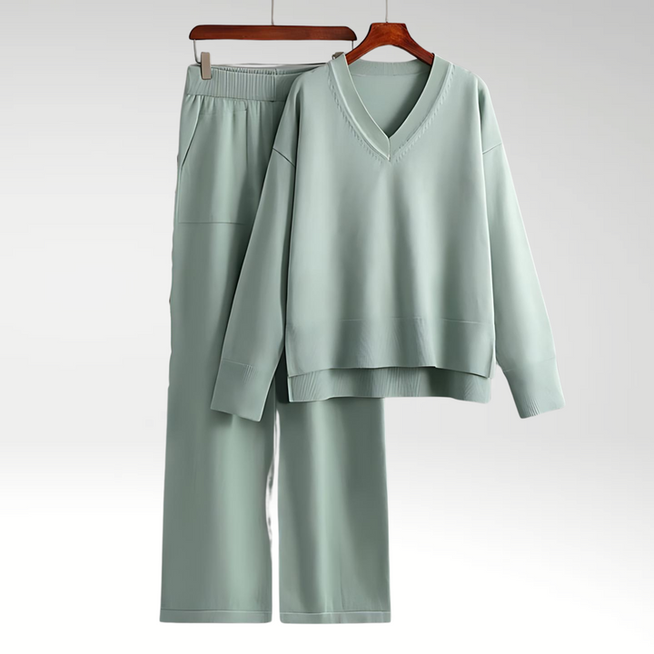 Charlotte | Conjunto de Dos Piezas Luxe con Escote en V
