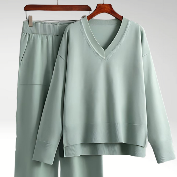 Charlotte | Conjunto de Dos Piezas Luxe con Escote en V