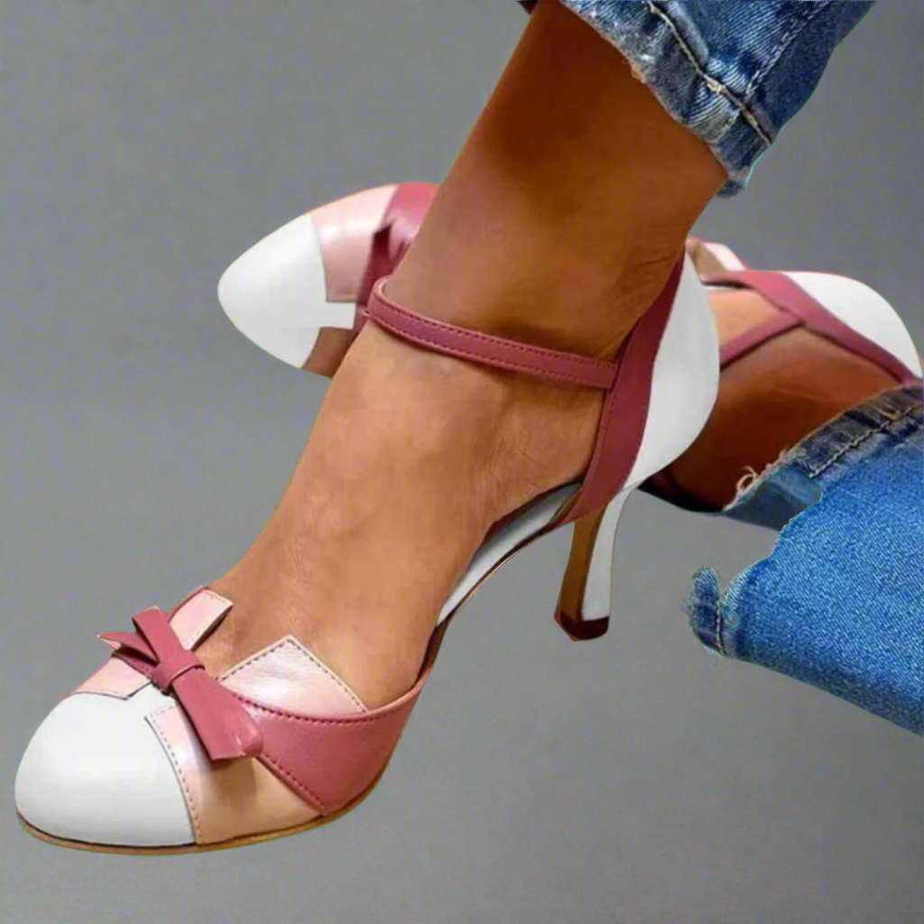 Bellarosa | Sandalias de colores con nudos y tiras, con punta redonda