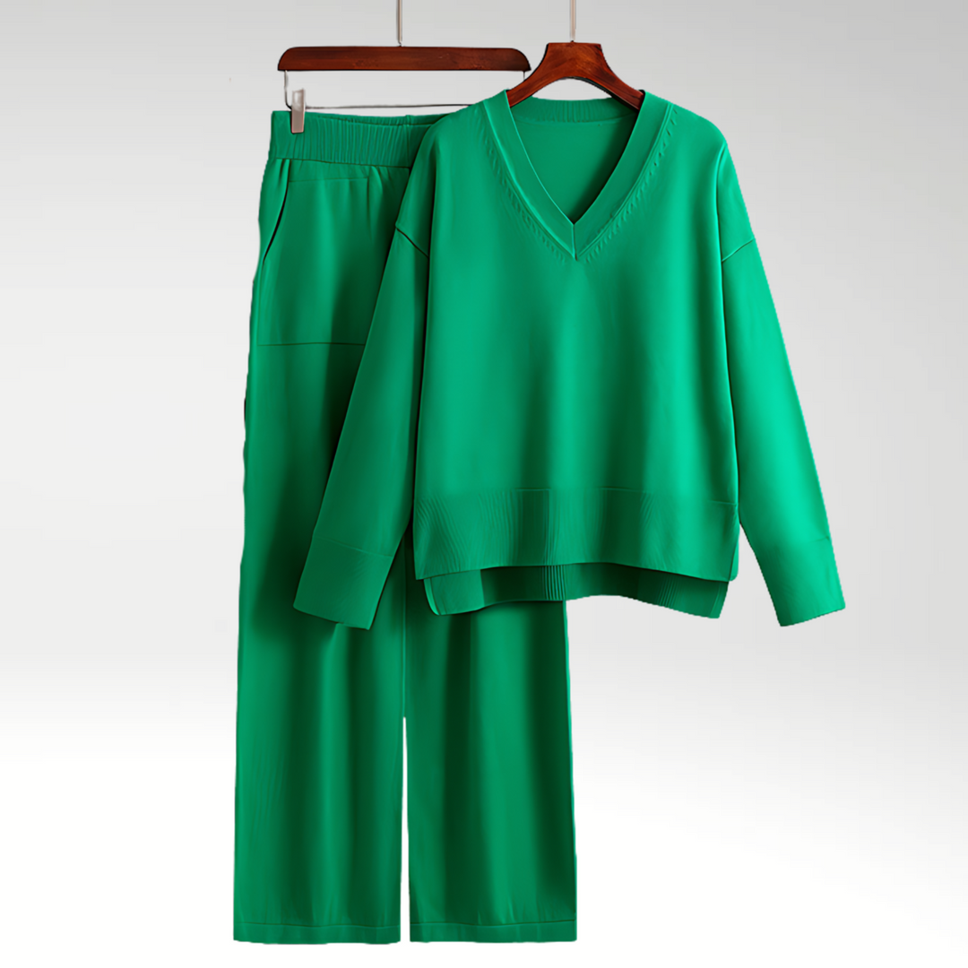 Charlotte | Conjunto de Dos Piezas Luxe con Escote en V