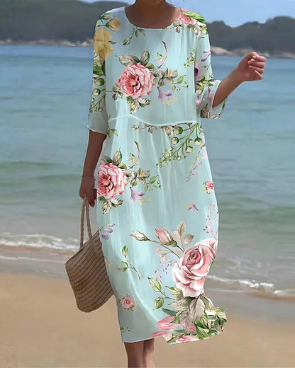 Keely Sunset Flower Dress