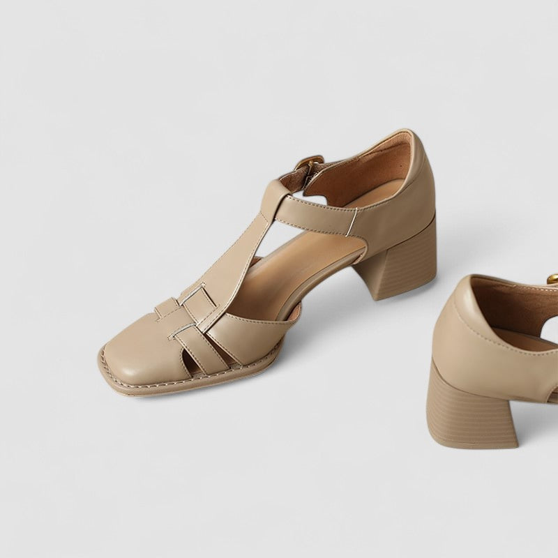 Scarlett | Sandalias ortopédicas T-Strap con talones
