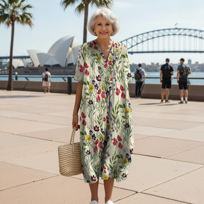 Lola™ | Wildflower Summer V-Neck Dress