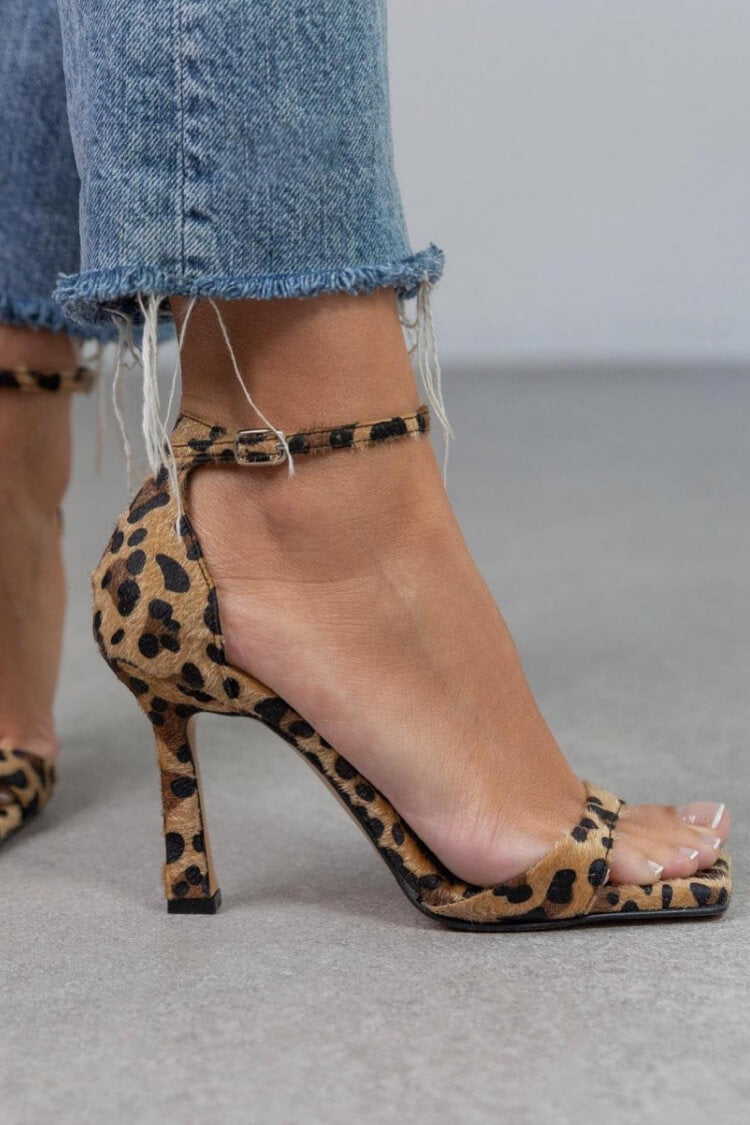 Giulia™ | Sandalias de tacón alto con estampado animal