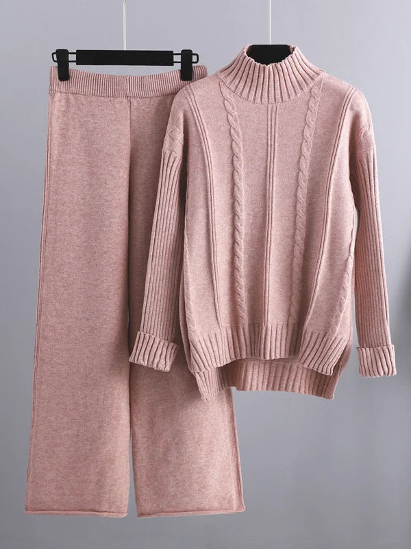 Elise | Conjunto de dos piezas Lounge de punto trenzado