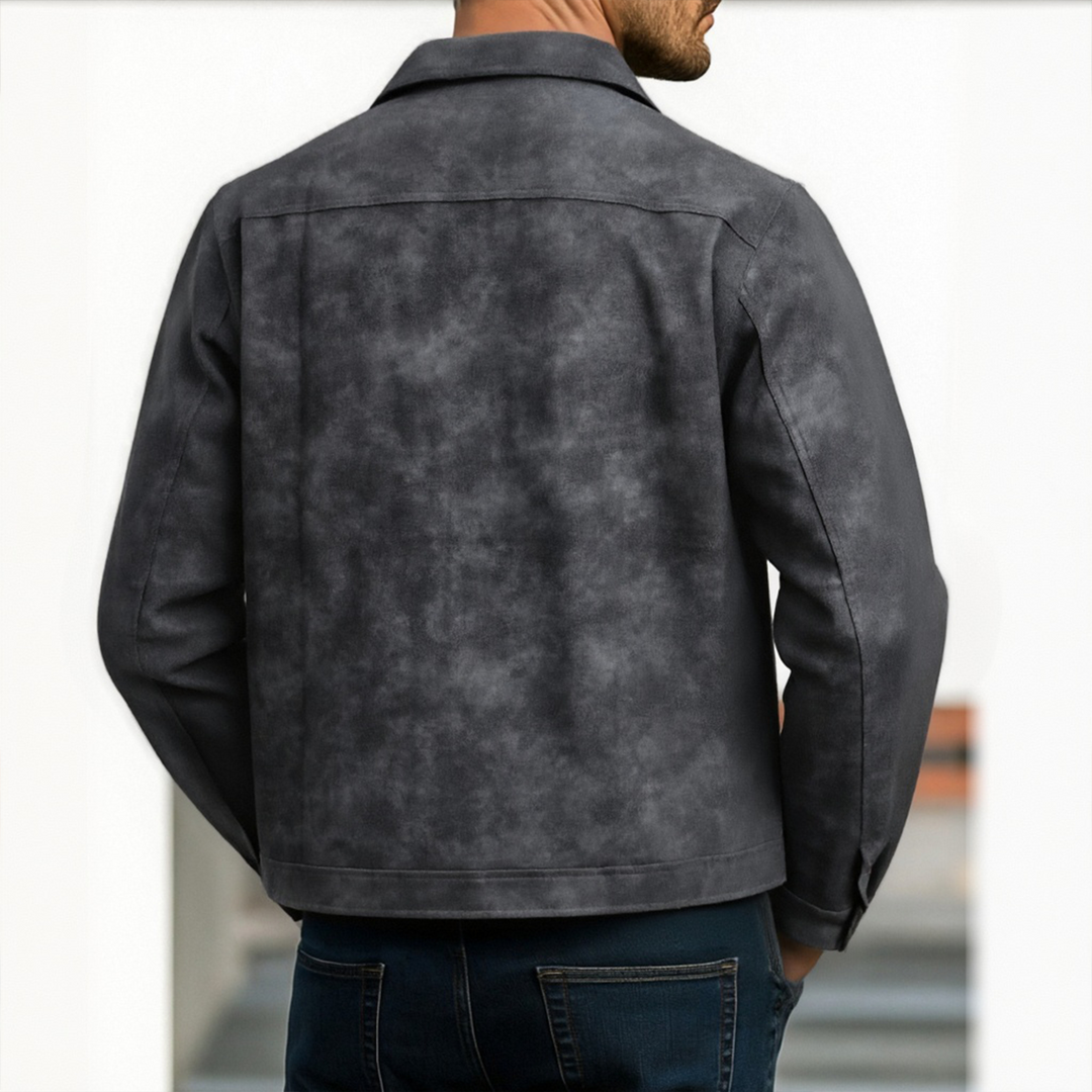 Rafael | Chaqueta de Cuero con Cremallera Clásica