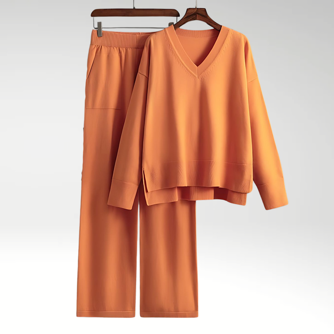 Charlotte | Conjunto de Dos Piezas Luxe con Escote en V