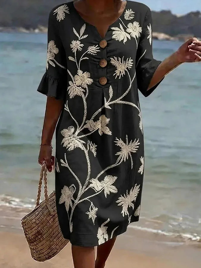 Vestido de verano con estampado floral – cómodo y elegante