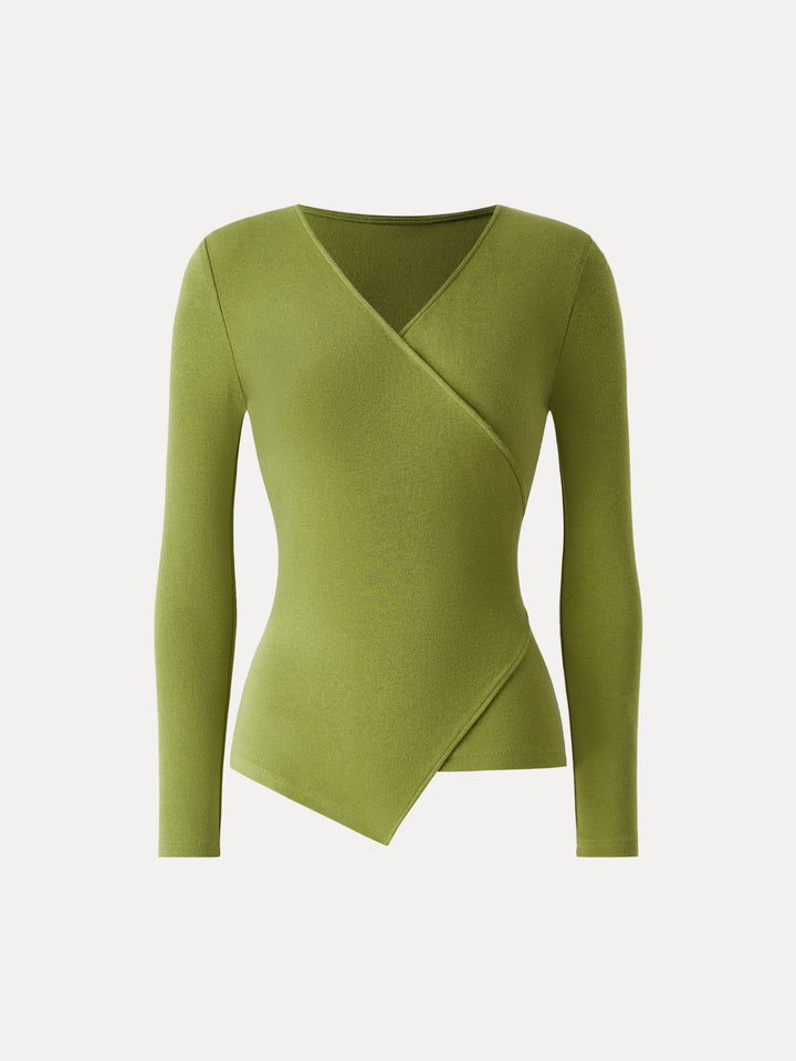 Elena Garcia Madrid  | Camiseta Verde con Cuello en V