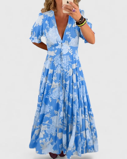 Miriam | Floral Dress with V-Neck