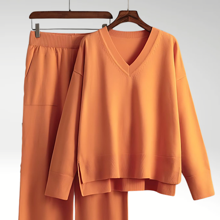 Charlotte | Conjunto de Dos Piezas Luxe con Escote en V