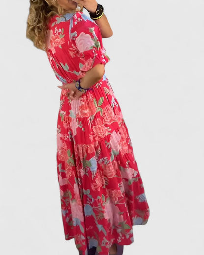 Miriam | Floral Dress with V-Neck