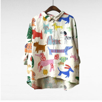 Audrey - Artistic Button-Up Shirt