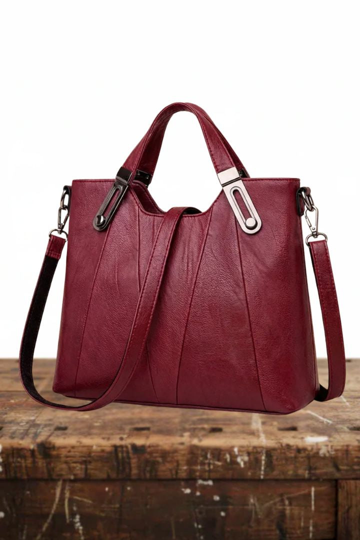 Bolso de Mano de Cuero Sienna