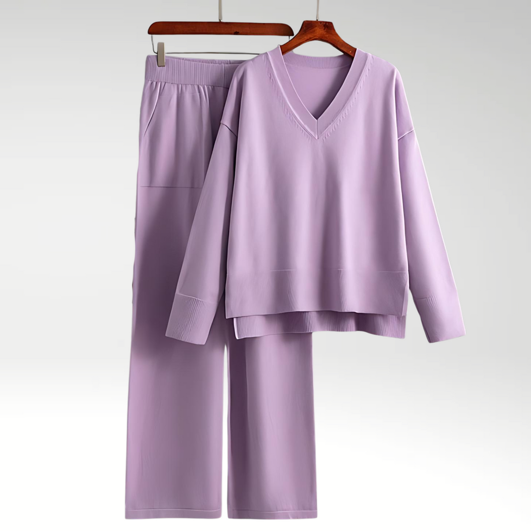 Charlotte | Conjunto de Dos Piezas Luxe con Escote en V