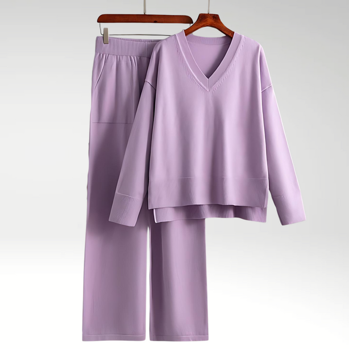 Charlotte | Conjunto de Dos Piezas Luxe con Escote en V