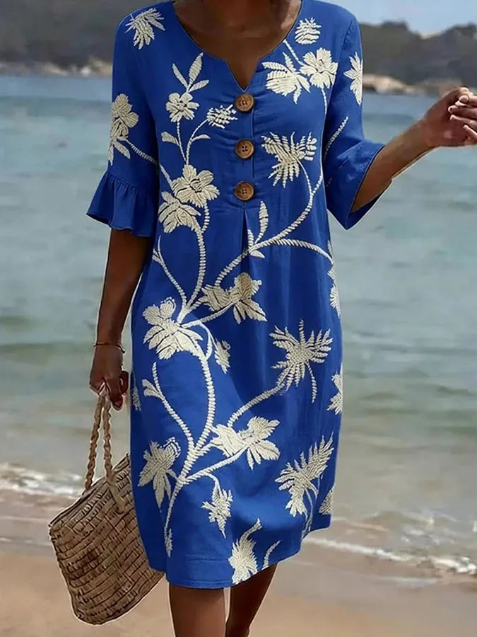 Vestido de verano con estampado floral – cómodo y elegante