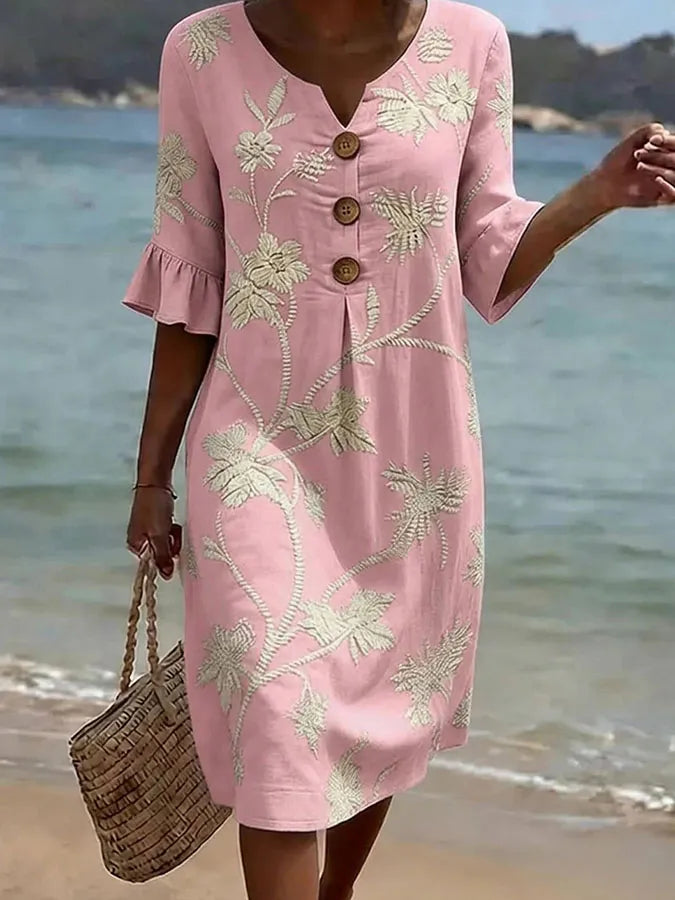 Vestido de verano con estampado floral – cómodo y elegante