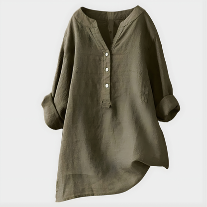 Veronique™ Elegant V-Neck Blouse