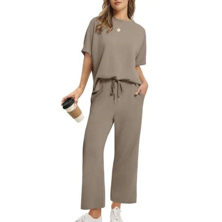 Brisa™ | Conjunto de Dos Piezas de Pierna Ancha Oversized