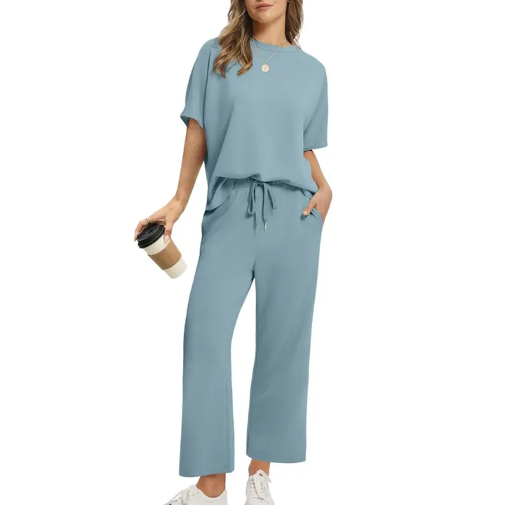 Brisa™ | Conjunto de Dos Piezas de Pierna Ancha Oversized