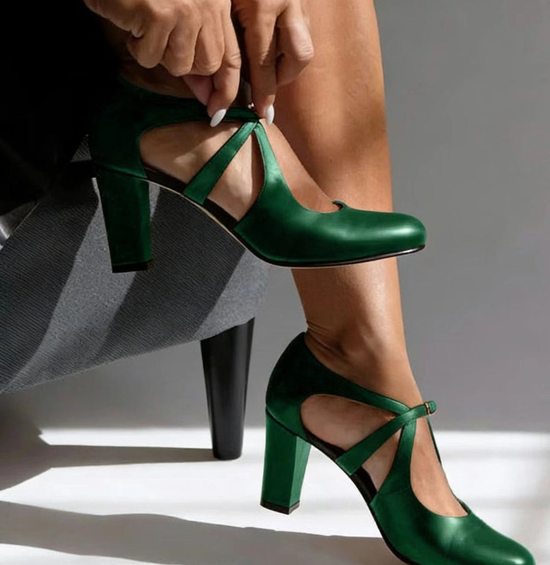 Camille™ | Elegantes Tacones de Cuero Confortables