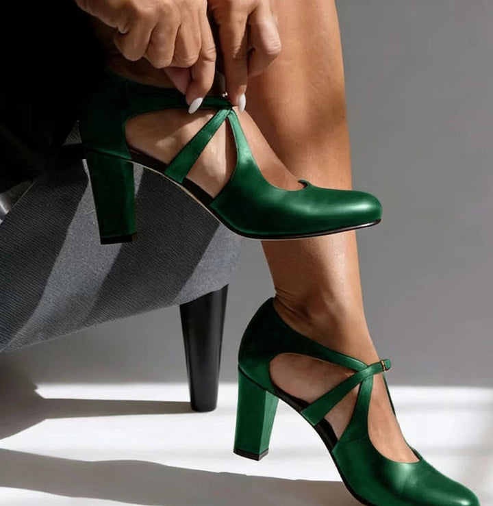 Camille™ | Elegantes Tacones de Cuero Confortables