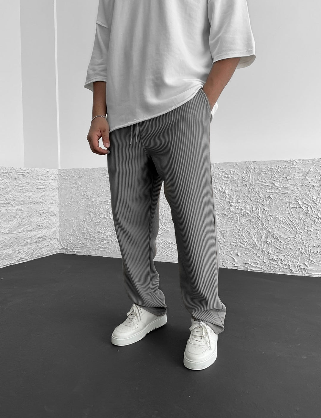 Javier | Pantalón acanalado relajado