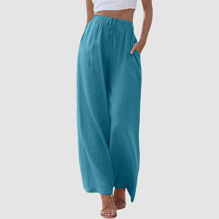Ashley | Pantalones anchos cómodos con cintura alta
