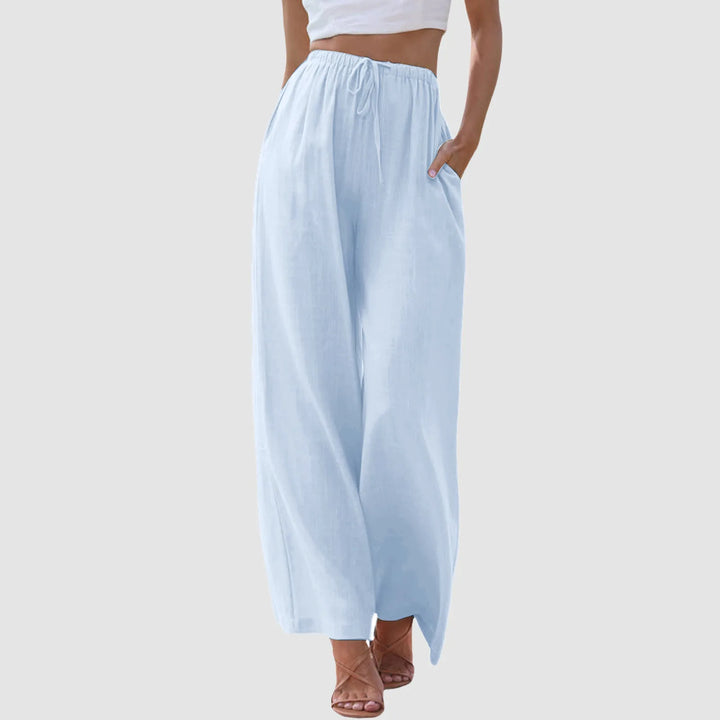 Ashley | Pantalones anchos cómodos con cintura alta
