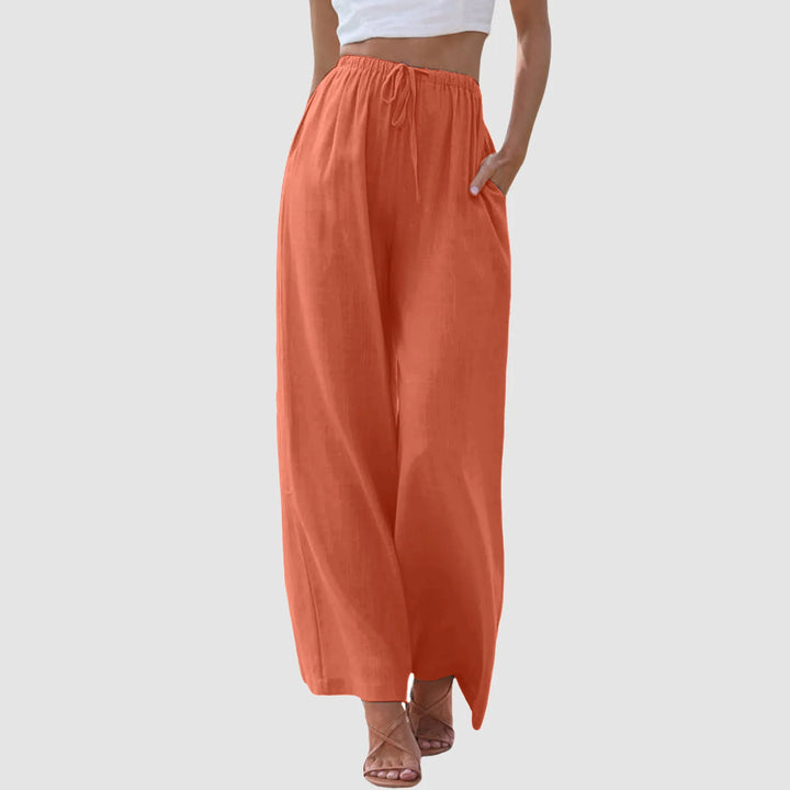 Ashley | Pantalones anchos cómodos con cintura alta