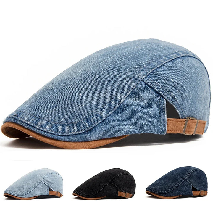 Antonio™ | Gorra plana de mezclilla premium – Estilo atemporal y comodidad diaria.