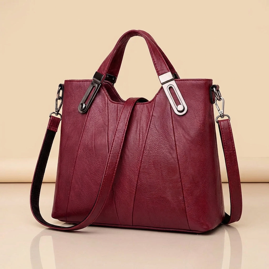 Bolso de Mano de Cuero Sienna