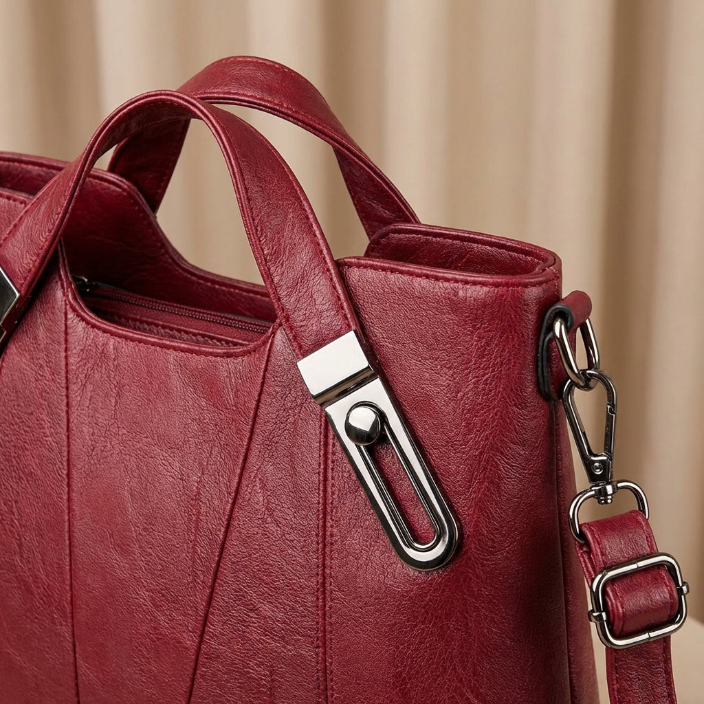 Bolso de Mano de Cuero Sienna