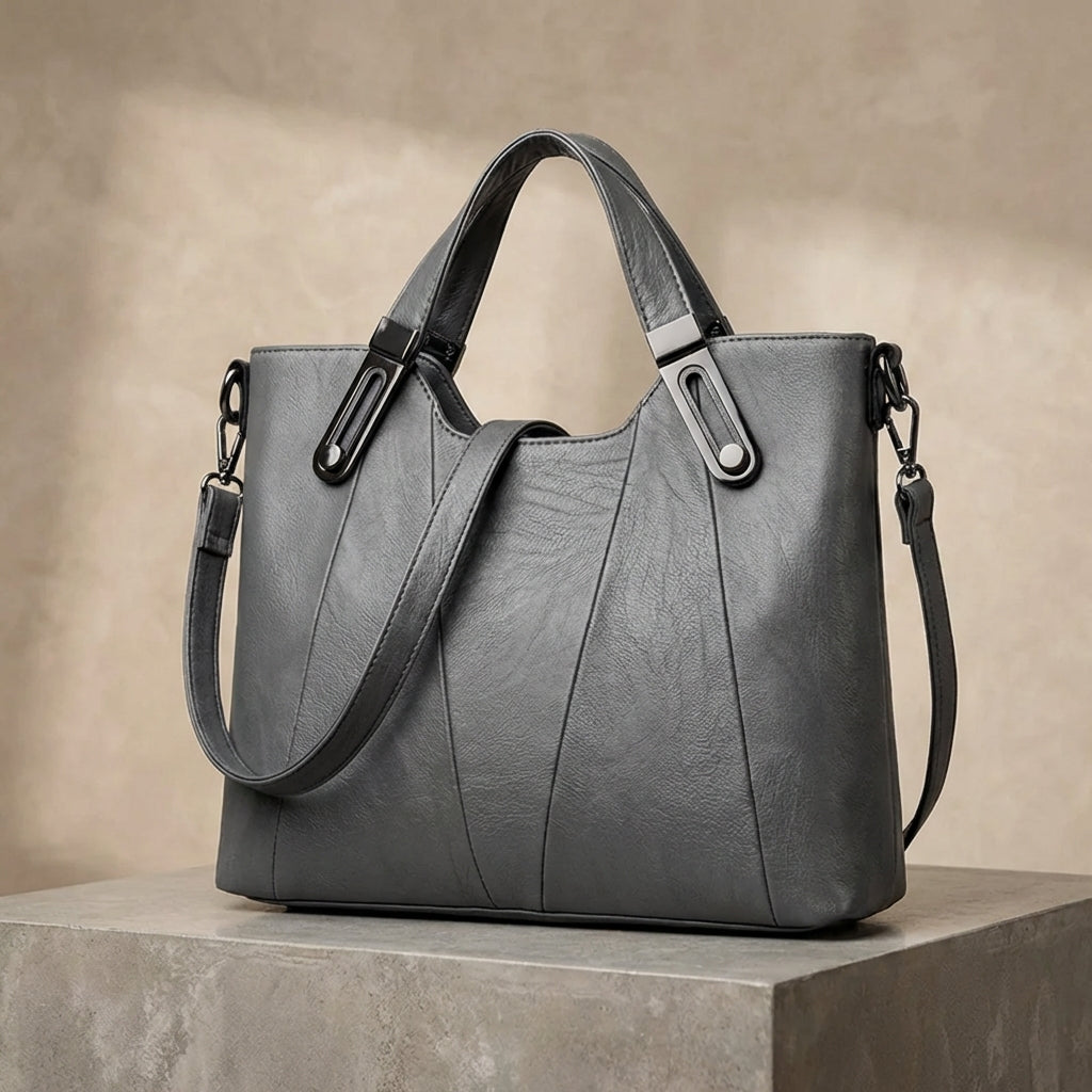 Bolso de Mano de Cuero Sienna