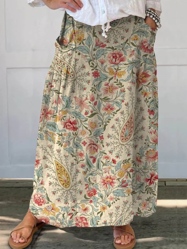 Lightweight Printed Skirt
