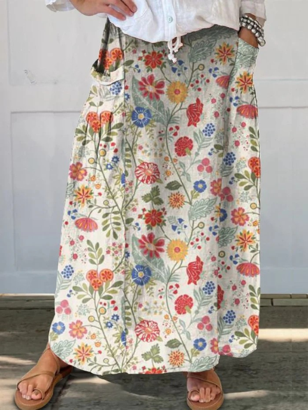 Lightweight Printed Skirt
