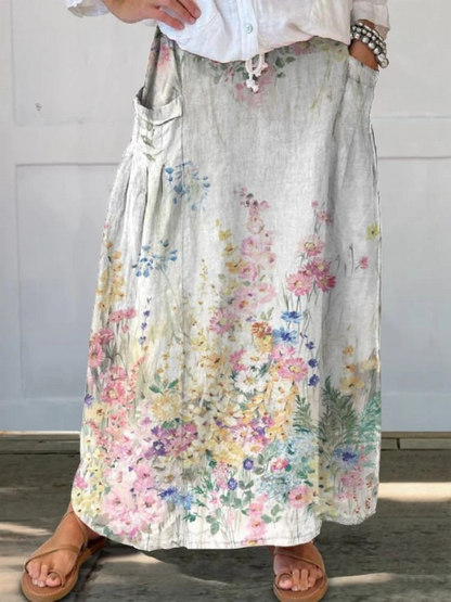 Lightweight Printed Skirt