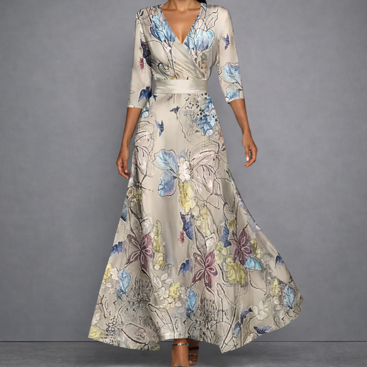 CALLA | Vestido maxi floral moldeador para una elegancia segura