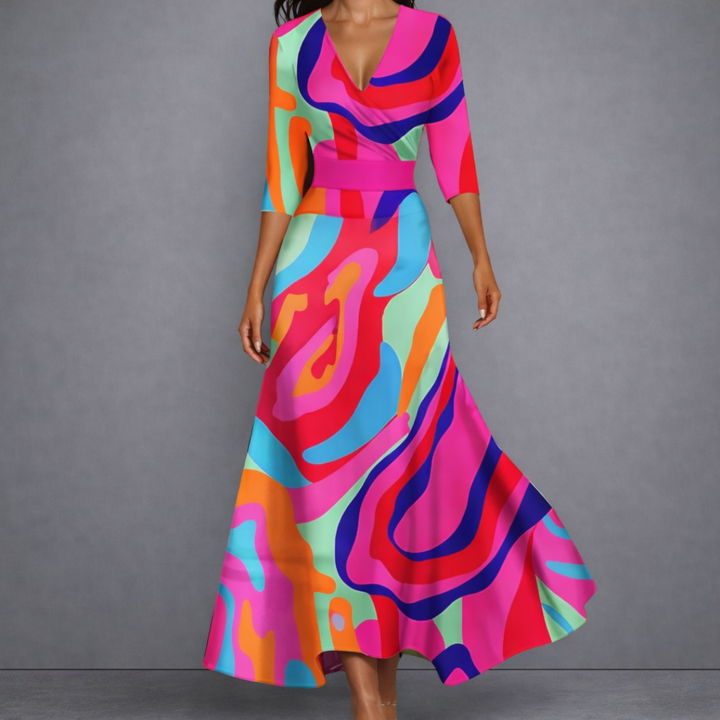 CALLA | Vestido maxi floral moldeador para una elegancia segura