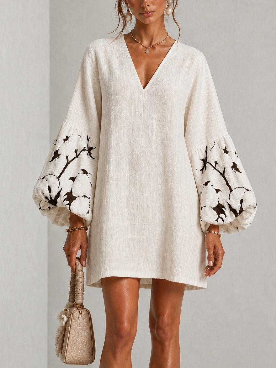 Waverly | Puff-Sleeve Floral Mini Dress