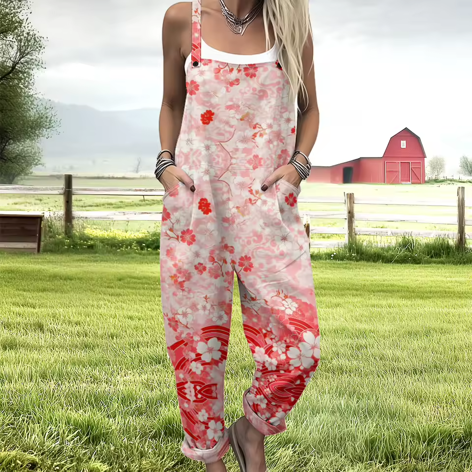 Sakura Bloom Overalls
