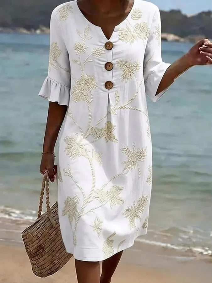 Vestido de verano con estampado floral – cómodo y elegante